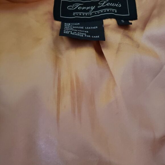 Vintage Jerry Lewis Leather Cropped Round Neck Button Front Jacket Women's Small - Picture 14 of 16